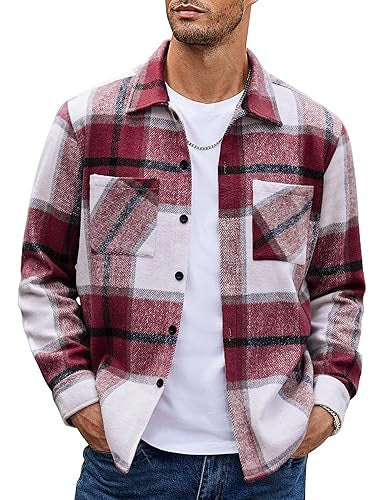 Button Up Casual Retro AutumnWinter Mens Shirt