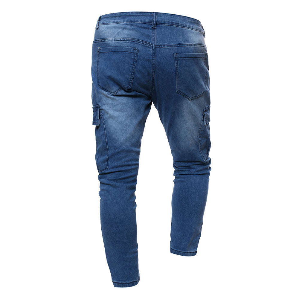 Pleated Fashion Casual Youth Denim Trousers