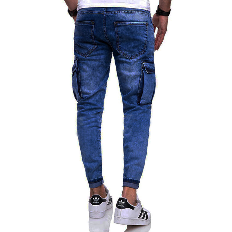 Pleated Fashion Casual Youth Denim Trousers