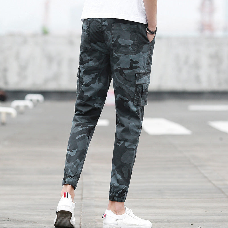 Came toouflagoling multi-pocket pants feet feet pants pants nine pants