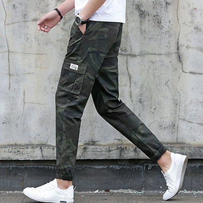 Came toouflagoling multi-pocket pants feet feet pants pants nine pants