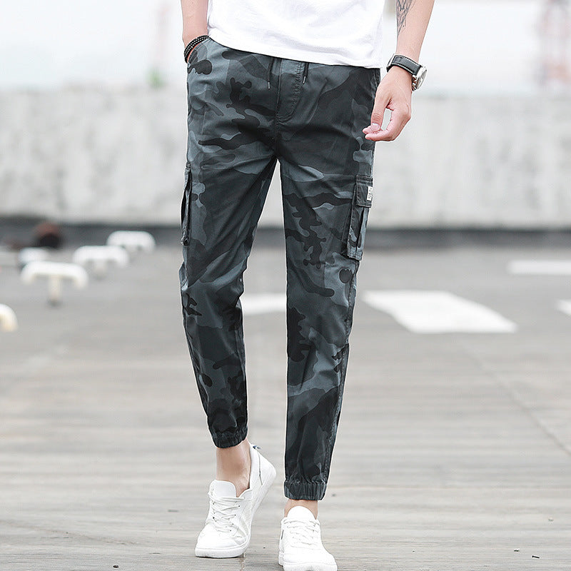 Came toouflagoling multi-pocket pants feet feet pants pants nine pants