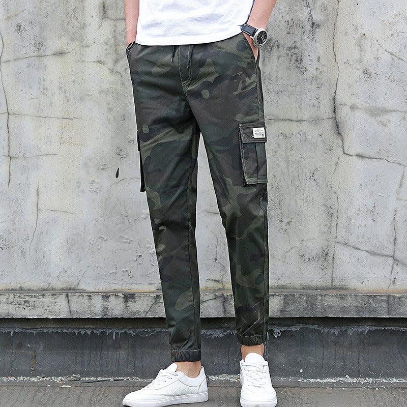 Came toouflagoling multi-pocket pants feet feet pants pants nine pants