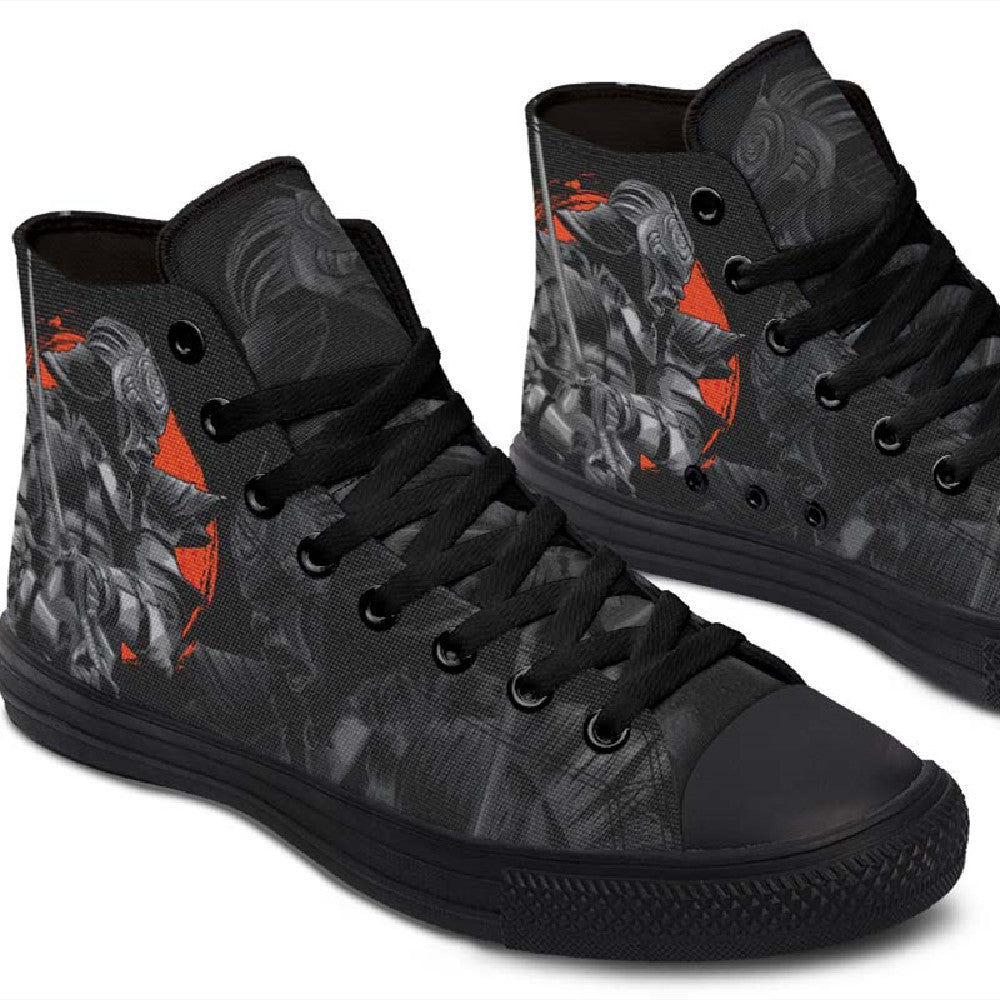Fashion Printed Couple High Top Canvas Shoes